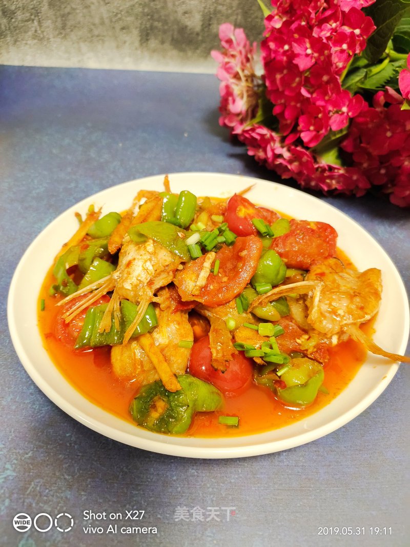 Braised Pansa Fish Fins with Green Peppers recipe