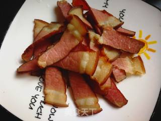 Fried Bacon with Snow Peas recipe