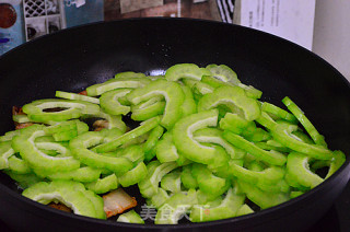 Stir-fried Pork Belly with Bitter Gourd recipe