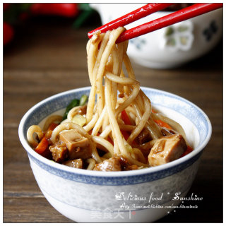 Home-cooked Delicacy on The Chinese Table-----pleurotus Eryngii Noodles recipe