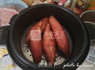 Baked Sweet Potato with Cheese recipe