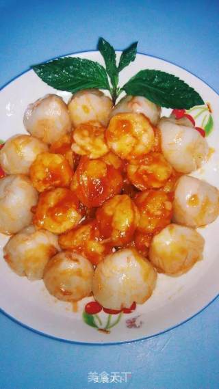Sweet and Sour Lychee Shrimp Balls recipe