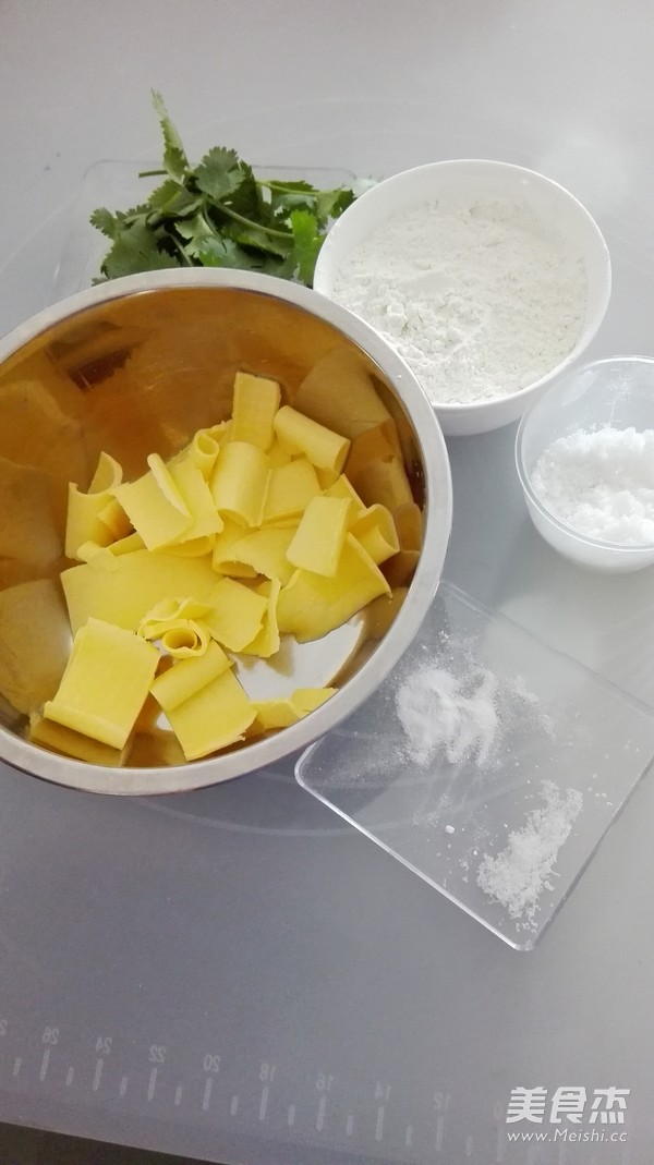 Cilantro Printed Butter Biscuits recipe