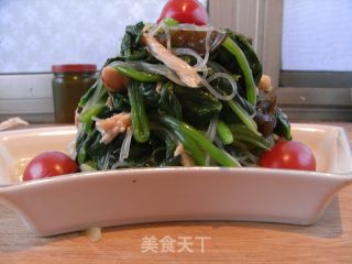 [home-cooked Dishes Suitable for Summer] Ginger Shredded Chicken and Spinach recipe