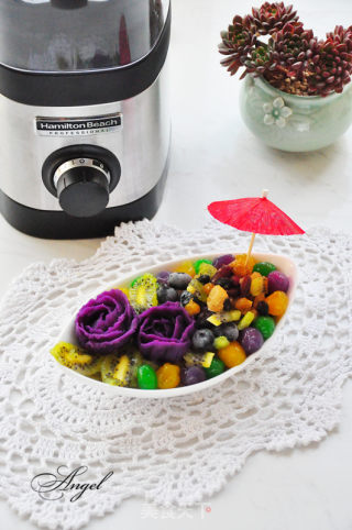 Honey Bean Taro Balls Iced Porridge recipe