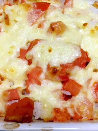 Tomato and Ham Baked Rice recipe