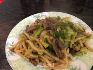 Beef Tenderloin Fried Udon recipe