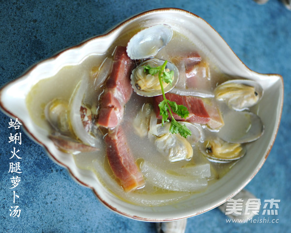 Clam, Ham and Radish Soup recipe