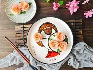 Dinner Plate Painting "woman Flower" recipe