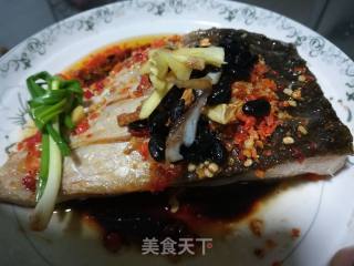 Steamed Fish Cubes with Black Soy Chili recipe