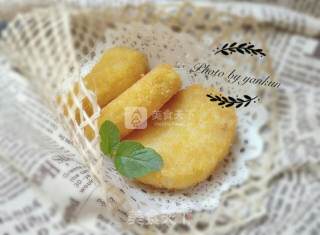 Fried Glutinous Rice Cake with Bread Crumbs recipe