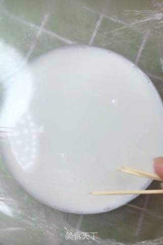 Double Skin Milk with Mango Flesh recipe