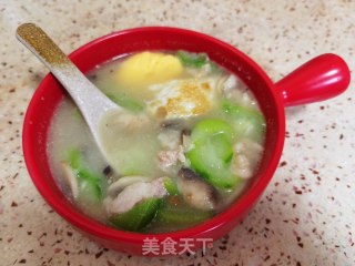 Poached Egg and Loofah Soup recipe