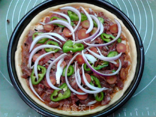 Black Pepper Beef Pizza recipe