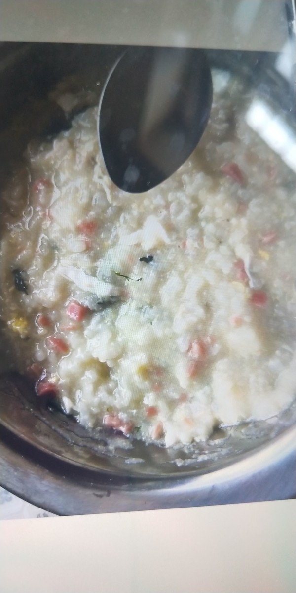 Ham, Egg and Vegetable Porridge recipe