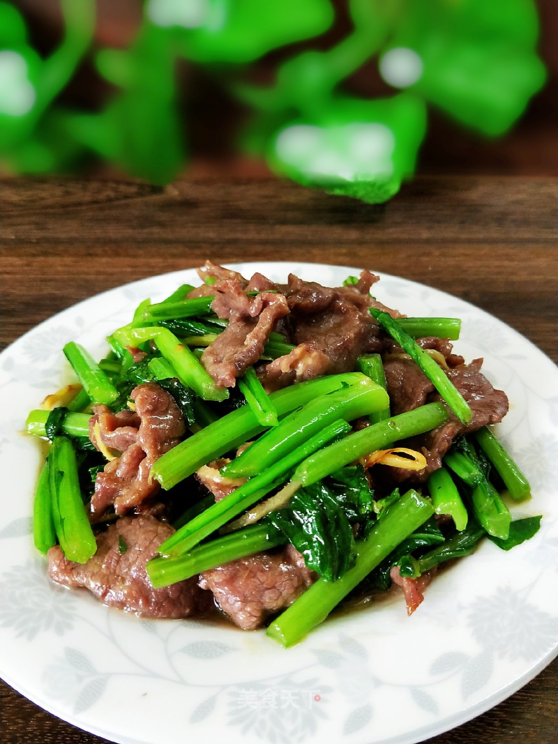 Stir-fried Spring Vegetables with Beef Slices recipe