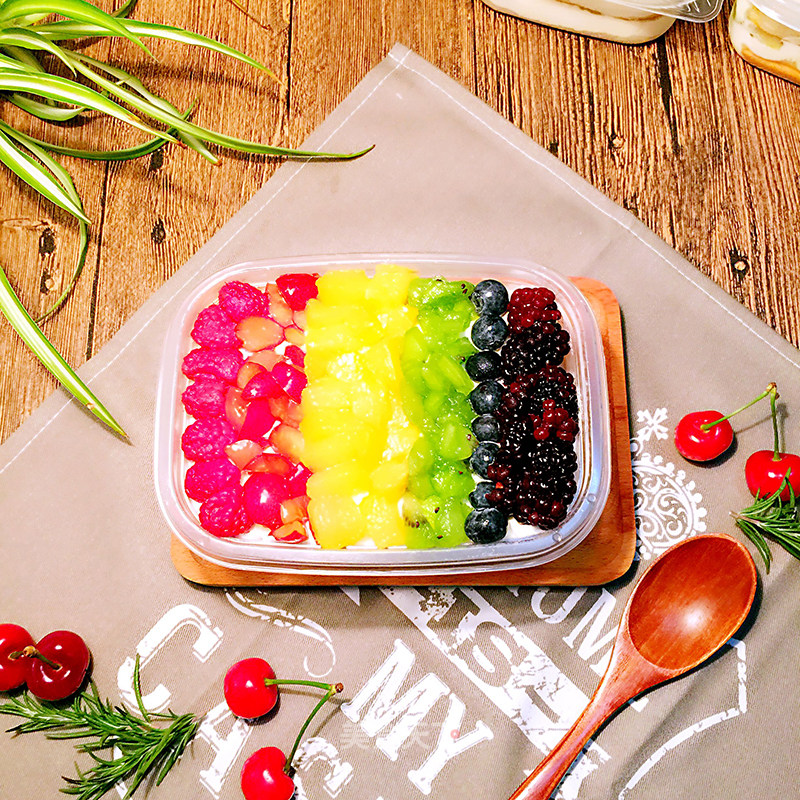 #aca烤明星大赛#rainbow Box Cake recipe