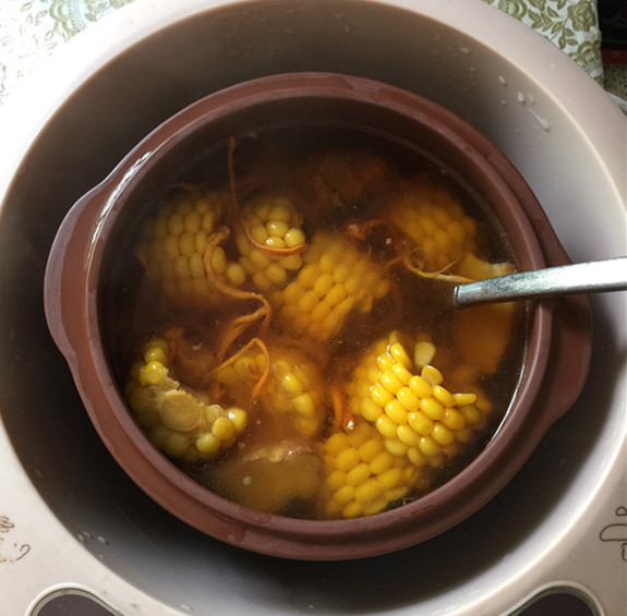 Cordyceps Flower Corn Dragon Stew Soup recipe