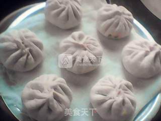 Purple Sweet Potato and Leek Minced Buns recipe