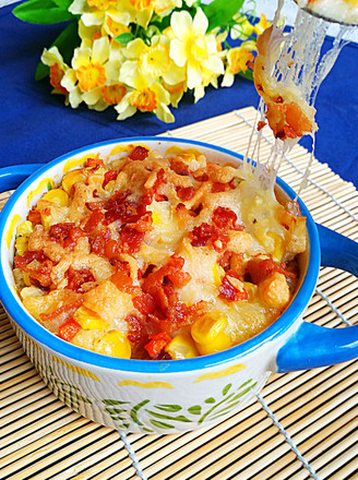 Baked Bacon and Brushed Mashed Potatoes recipe