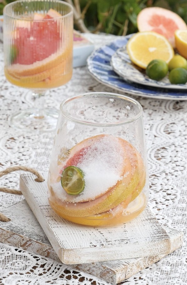 Icy and Pleasant Lemon and Grapefruit Sparkling Water recipe