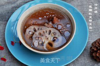 Lotus Root, Red Bean and Mung Bean Soup recipe