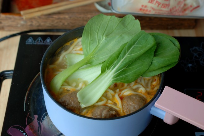 For One Person, Beef Ball Noodles, Delicious and Nutritious recipe