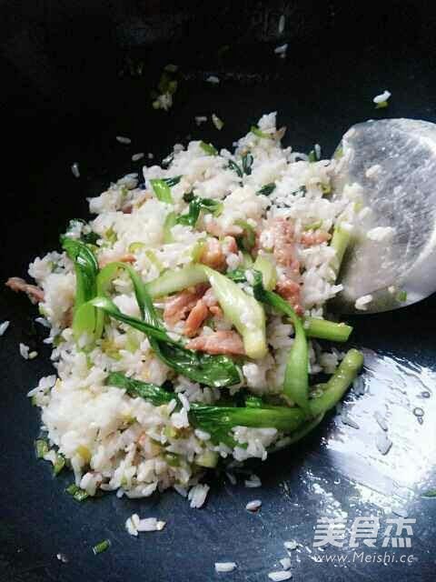 Fried Rice with Sliced Pork and Cabbage recipe