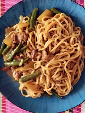 Braised Noodles with Homemade Beans recipe