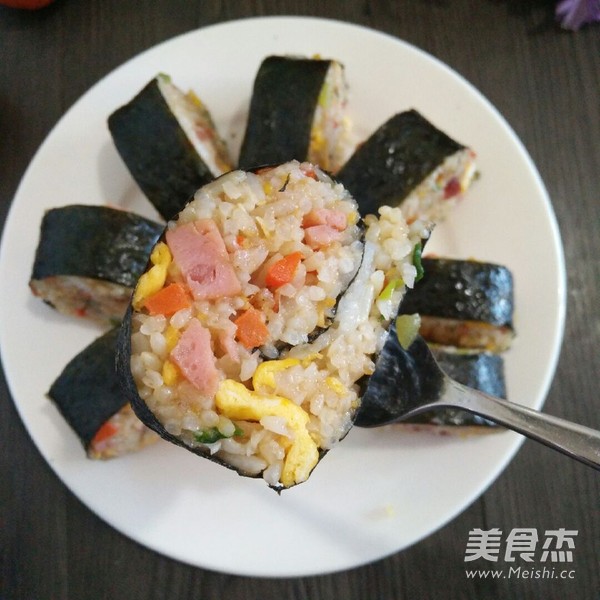 Seaweed Wrapped Fried Rice recipe