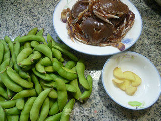 Fried Crab with Edamame recipe