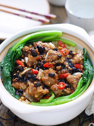 Claypot Rice with Tempeh Spare Ribs