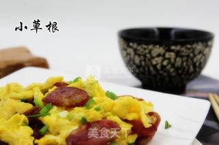 Fried Sausage with Egg recipe