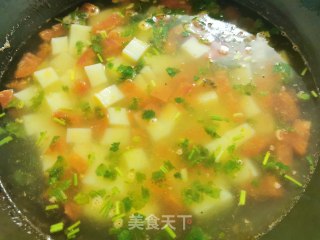 Red and Green Boiled Rice Noodles recipe