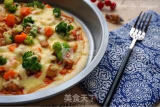 #aca烤明星大赛# Crispy Bottom Shrimp and Chicken Pizza recipe