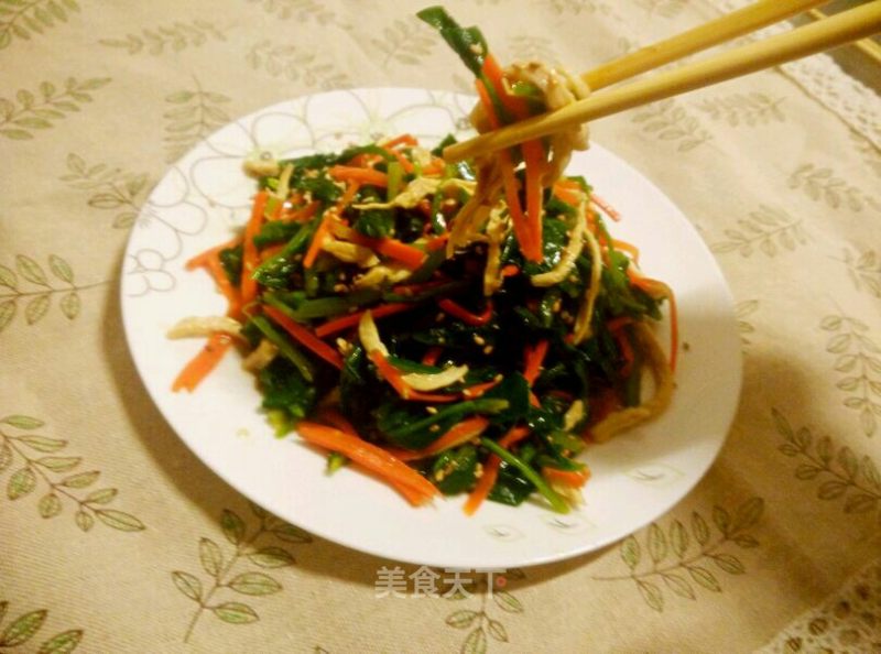 Shredded Chicken with Spinach recipe