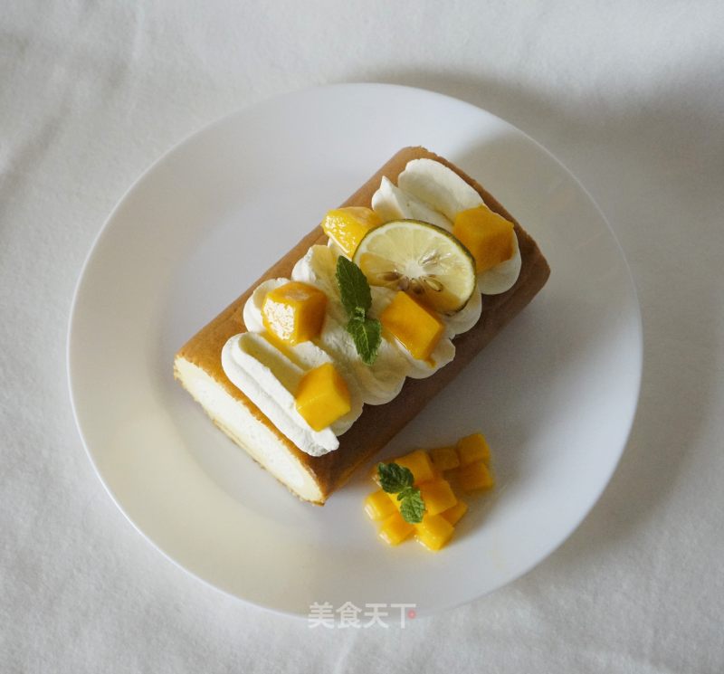 #柏翠大赛#mango Cake Roll recipe