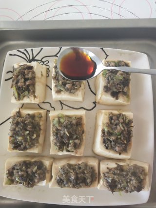 Steamed Tofu with Olive Vegetable and Minced Pork-changdi Steam Oven Recipe recipe