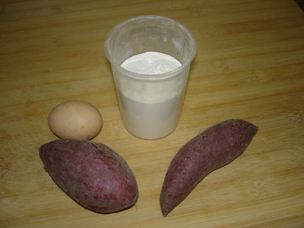 Purple Potato Egg Cake recipe