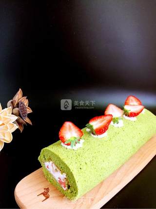 Matcha Strawberry Roll recipe