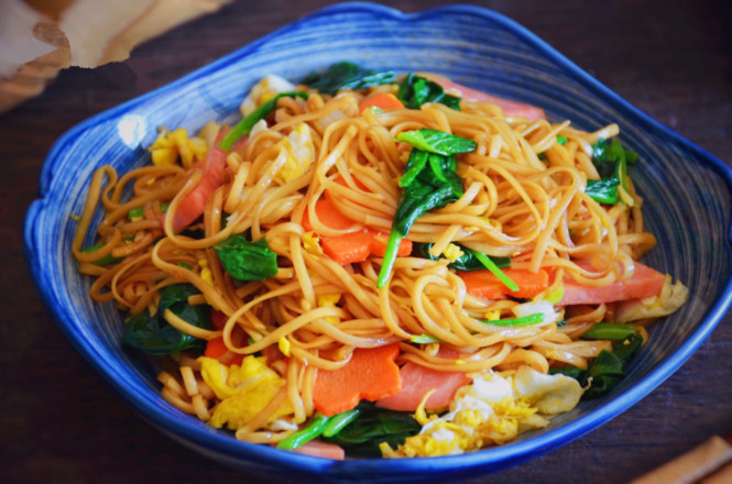 Fried Noodles with Ham recipe