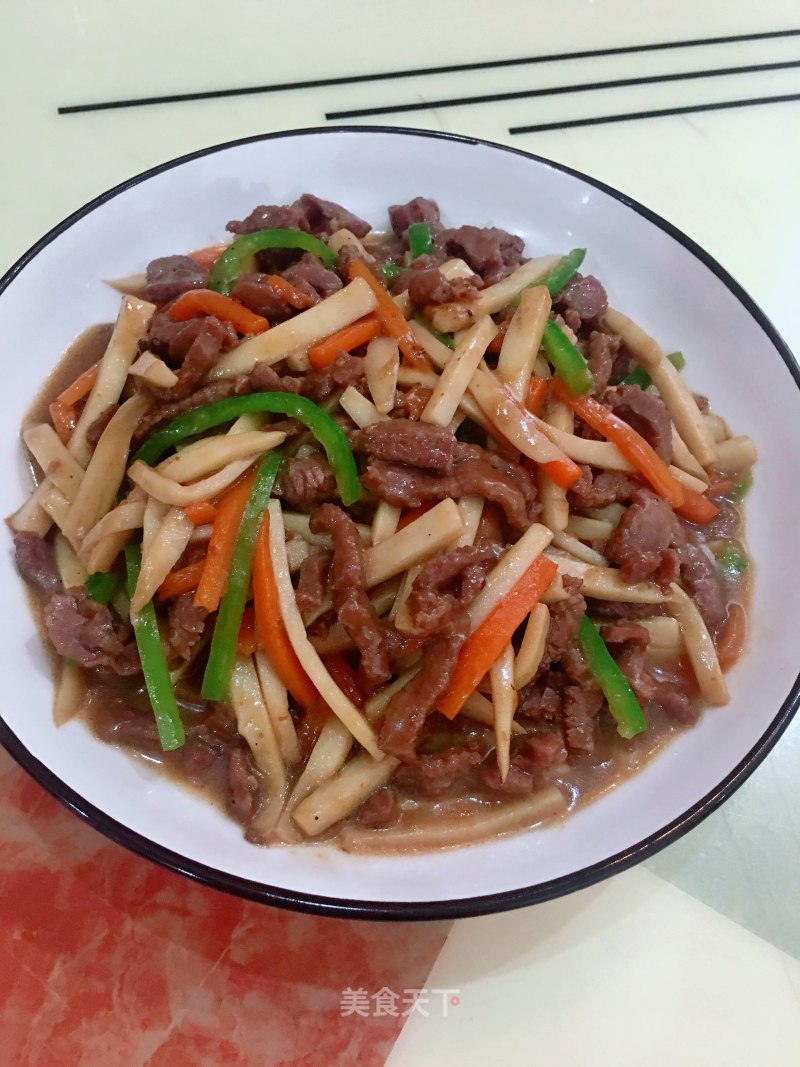 Stir-fried Beef with Eryngii Mushrooms recipe