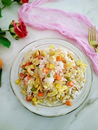 Fried Rice with Potato and Egg recipe