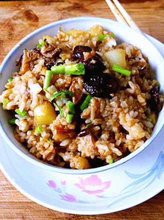 Mushroom Potato Rice with Oil recipe