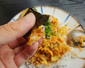 Japanese Style ∣spicy Cabbage Scrambled Egg Rice Bowl recipe
