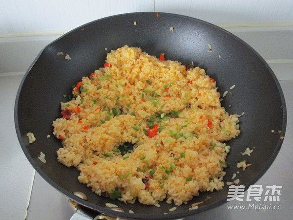 Fried Rice with Crab Noodles recipe