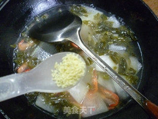 Pickled Vegetables, River Shrimp and Winter Melon Soup recipe