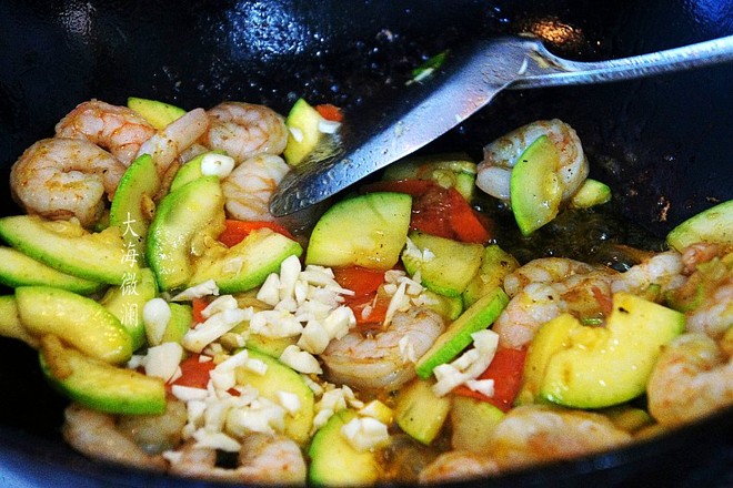 Fried Zucchini with Shrimp recipe