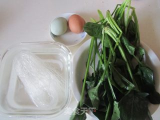 Spinach and Egg Mixed Vermicelli recipe