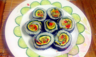 Double Purple Zhengyan Egg Skin Rice Roll-perilla Series 3 recipe